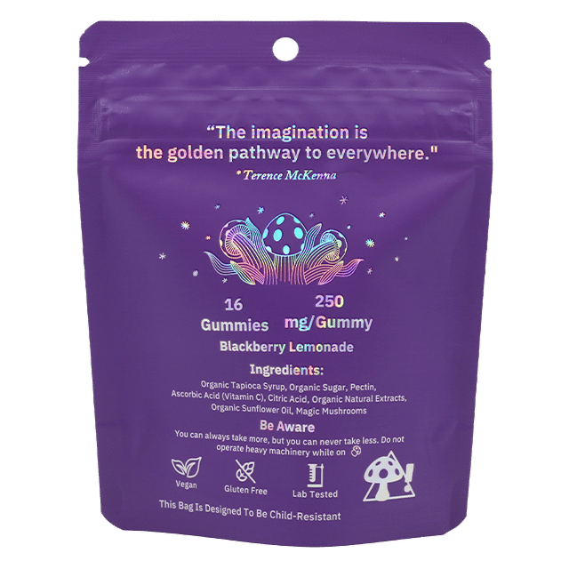 MycroChips Premium Magic Gummies - Blackberry Lemonade - back