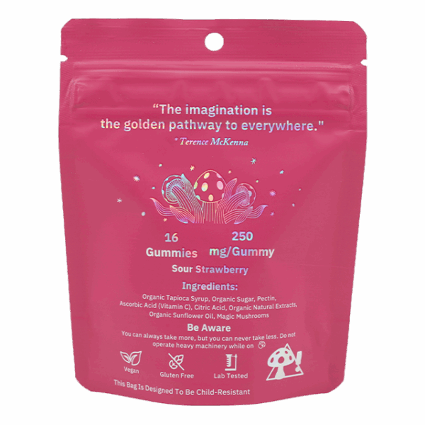 MycroChips Premium Magic Gummies - Sour Strawberry - Back
