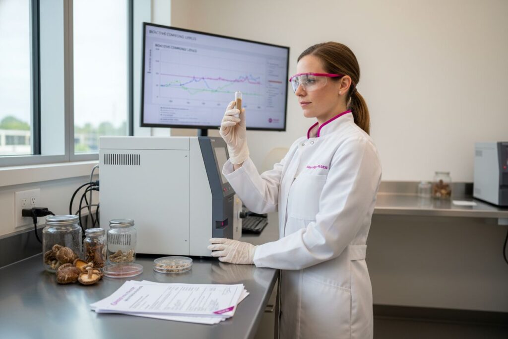 lab-tested mushrooms quality