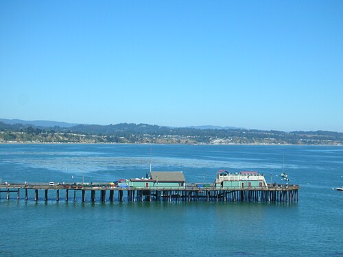 Capitola Wharf extending into Monterey Bay