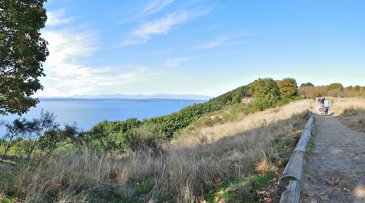 Discovery Park bluff overlooking Puget Sound in Seattle