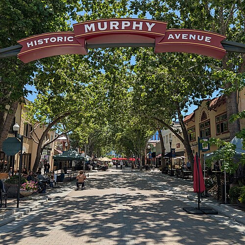 Historic Murphy Avenue in Downtown Sunnyvale, California