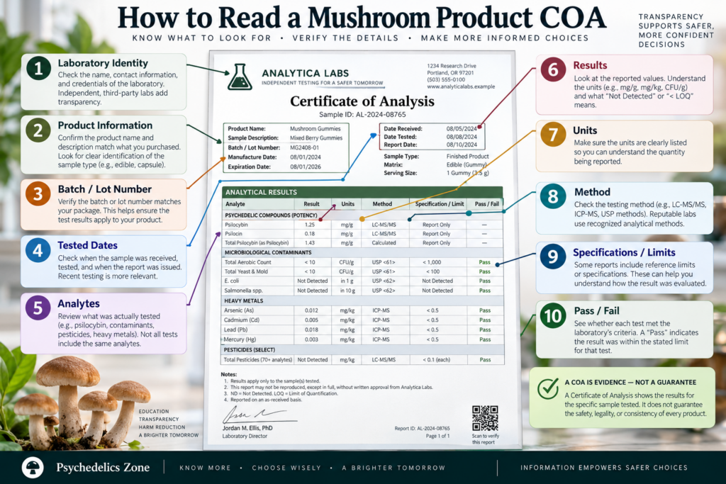 How to Read a Mushroom Product COA