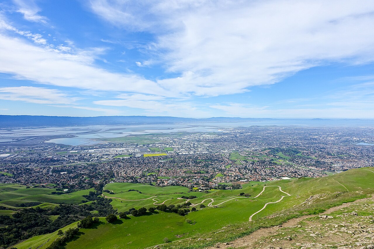 Mission Peak rising above Fremont, California