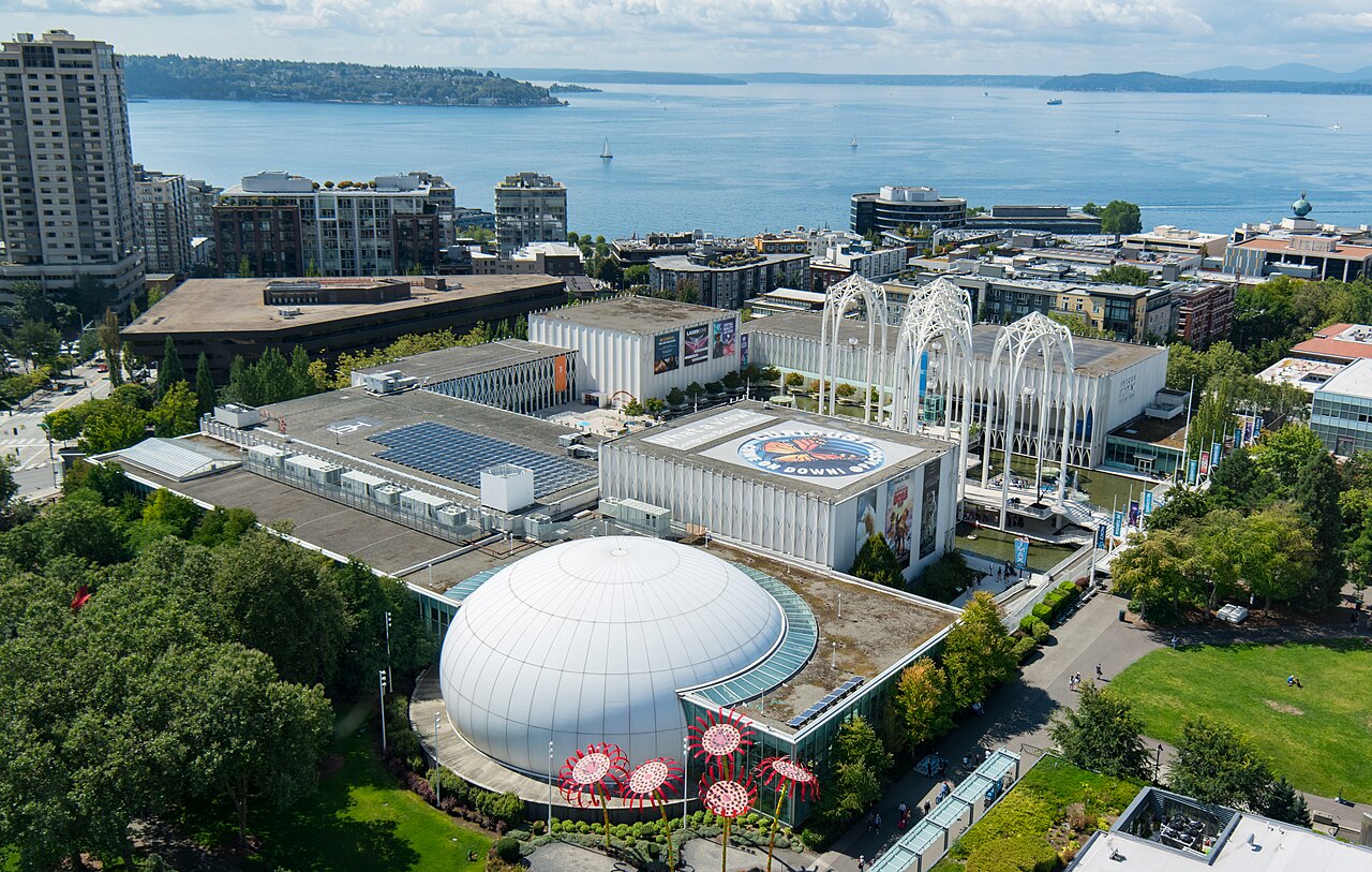 Seattle Center public space beneath the Space Needle