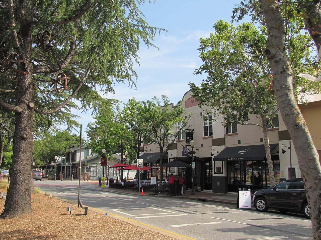 Downtown Morgan Hill along Monterey Road