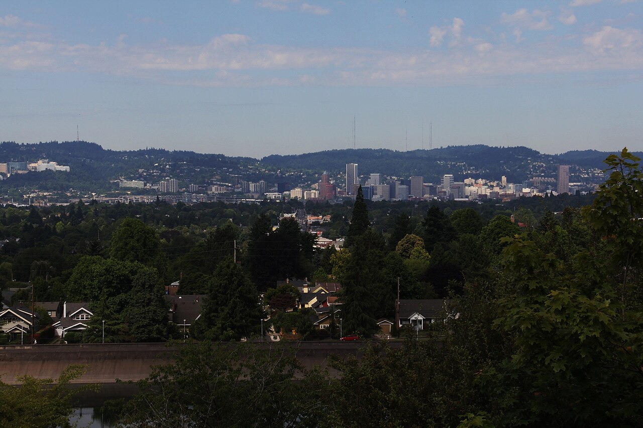 Mt. Tabor Park overlooking Portland, Oregon